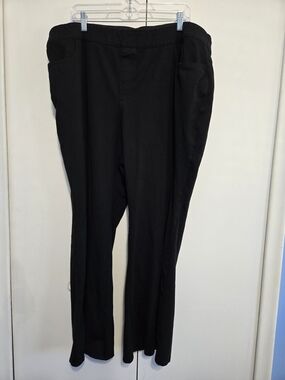 Lane Bryant‎ Size 26 Black Pull On Career Pants Plus Size Stretch Slacks